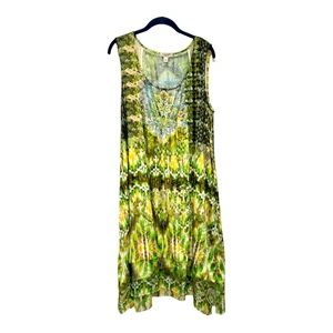 One World Green Sleeveless Dress Size 2x